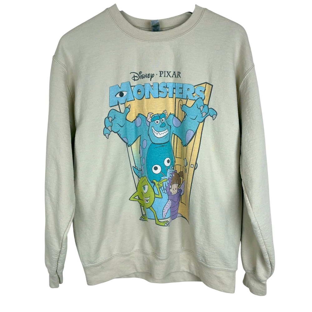 Gildan Sweatshirt Womens M Disney Pixar Monsters Inc Grunge Kid Graphic Retro